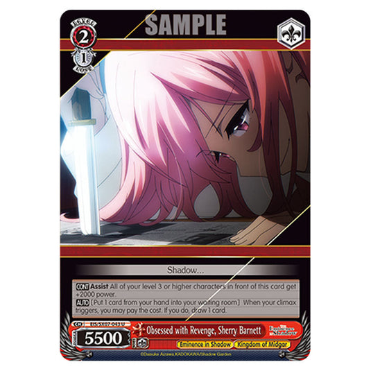 Character EIS/SX07-043 card from the Weiss Schwarz set The Eminence in Shadow