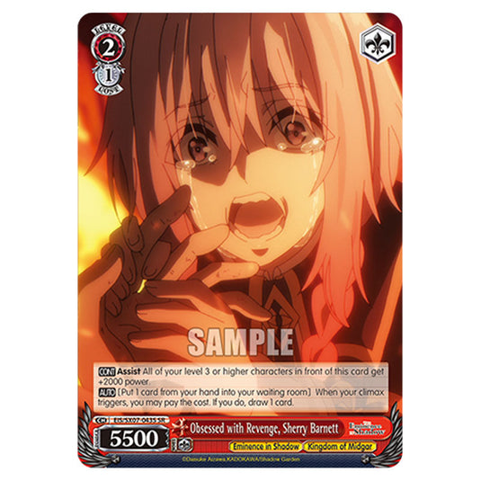Character EIS/SX07-043S card from the Weiss Schwarz set The Eminence in Shadow