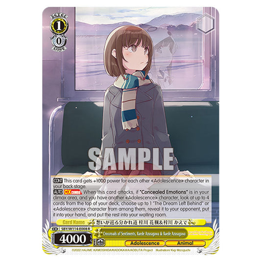 Character SBY/W114-E008 card from the Weiss Schwarz set Rascal Does Not Dream of a Sister Venturing Out & Knapsack Kid