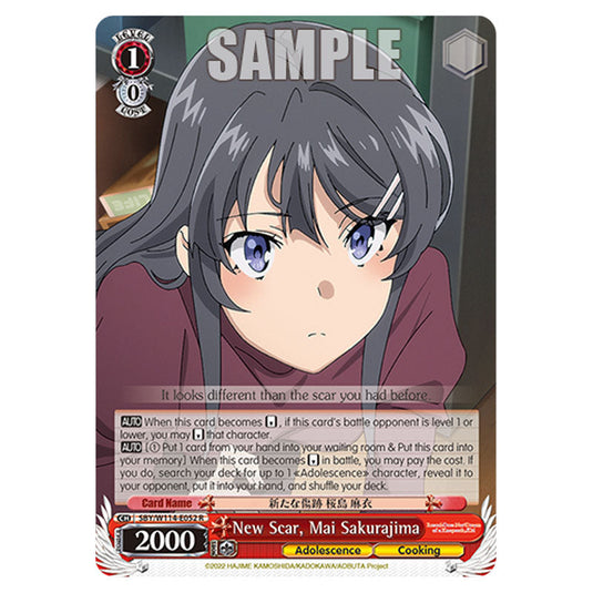 Character SBY/W114-E052 card from the Weiss Schwarz set Rascal Does Not Dream of a Sister Venturing Out & Knapsack Kid