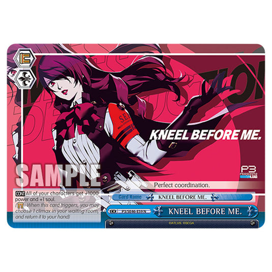 Climax P3/SE46-E59 card from the Weiss Schwarz set Persona 3 Reload