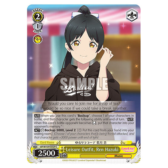 Character W109-E029 card from the Weiss Schwarz set Love Live School Idol Festival 2 Miracle Live!