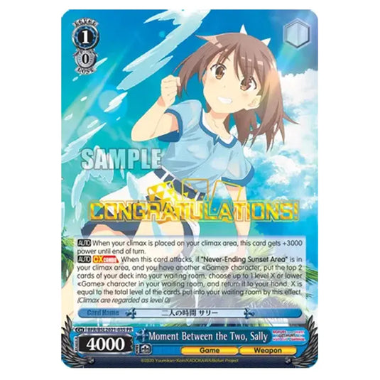 Weiss Schwarz - Bofuri - I Don't Want to Get Hurt, so I'll Max Out My Defense - Promo - Moment Between the Two, Sally - BFR/BSL2021-03S PR