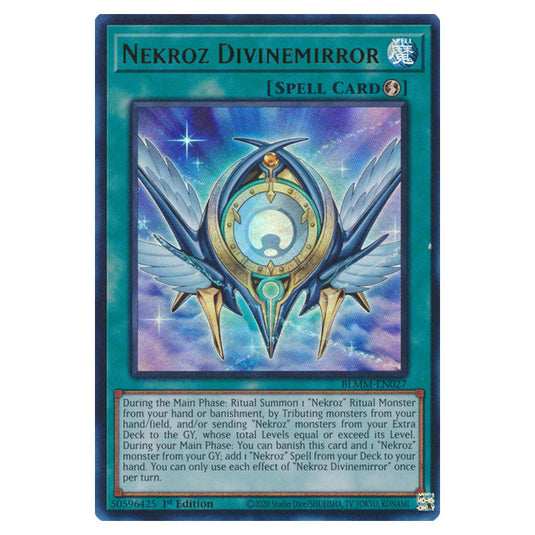 Nekroz Divinemirror BLMM-EN027 card from the Yu-Gi-Oh! set Battles of Legend: Monster Mayhem