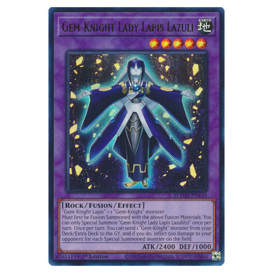 Gem-Knight Lady Lapis Lazuli BLMM-EN144 card from the Yu-Gi-Oh! set Battles of Legend: Monster Mayhem