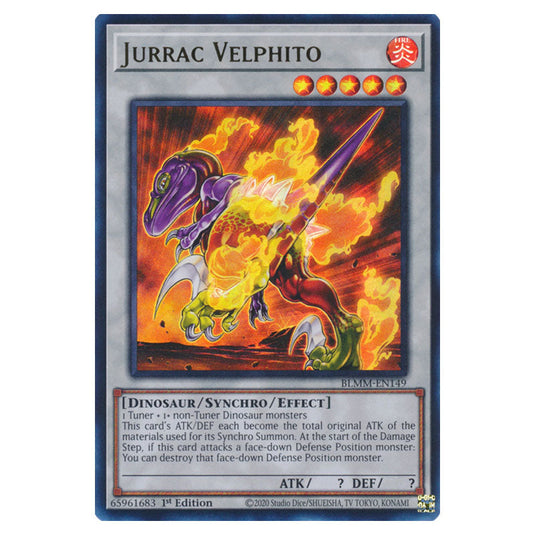 Jurrac Velphito BLMM-EN149 card from the Yu-Gi-Oh! set Battles of Legend: Monster Mayhem