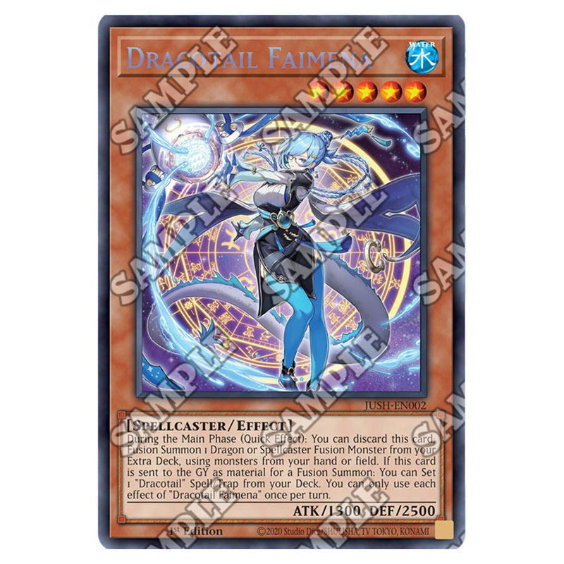 Yu-Gi-Oh! - Justice Hunters - Dracotail Faimena (Collector's Rare) JUS Yu-Gi-Oh! - Justice Hunters - Dracotail Faimena (Collector's Rare) JUS
