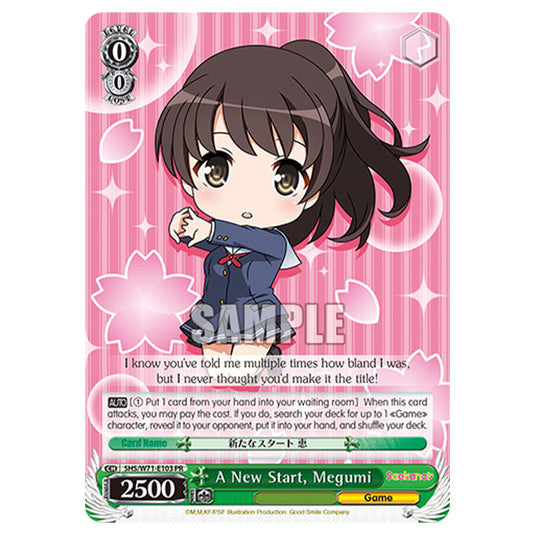 Weiss Schwarz - Saekano - How To Raise A Boring Girlfriend. Flat - A New Start, Megumi (PR) SHS/W71-E103