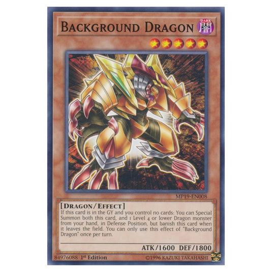Yu-Gi-Oh! - 2019 Gold Sarcophagus Tin Mega Pack - Background Dragon (Common) MP19-EN008