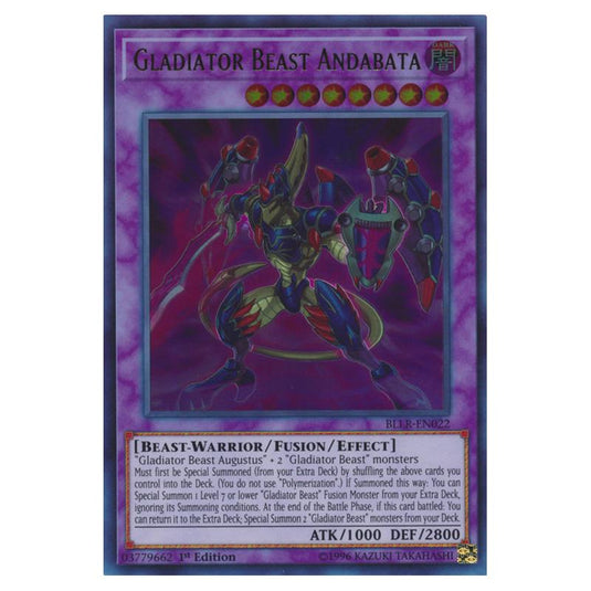 Yu-Gi-Oh! - Battles of Legend - Light's Revenge - Gladiator Beast Andabata (Ultra Rare) BLLR-EN022