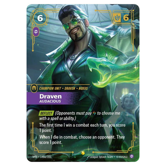 Riftbound: League of Legends TCG - Spiritforged - Draven - Audacious - 148a/221
