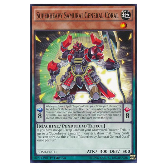 Yu-Gi-Oh! - Breakers of Shadow - Superheavy Samurai General Coral (Common) BOSH-EN011