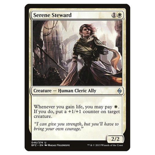 Magic The Gathering - Battle For Zendikar - Serene Steward - 46/274