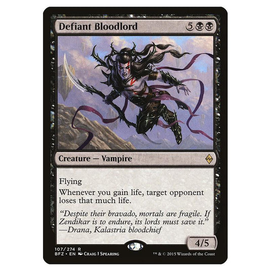 Magic The Gathering - Battle For Zendikar - Defiant Bloodlord - 107/274