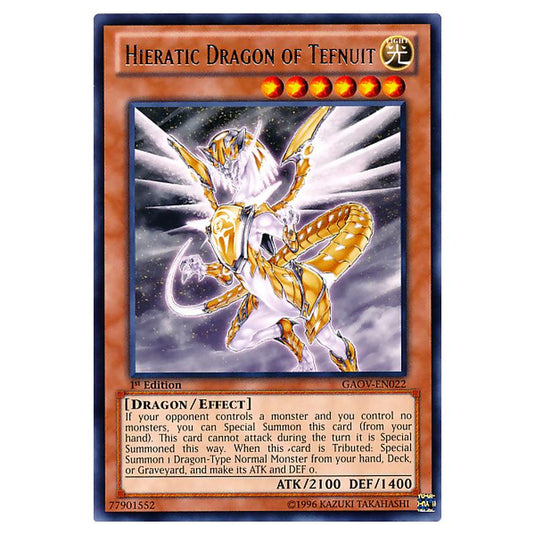 Yu-Gi-Oh! - Galactic Overlord - Hieratic Dragon of Tefnuit (Rare) GAOV-EN022