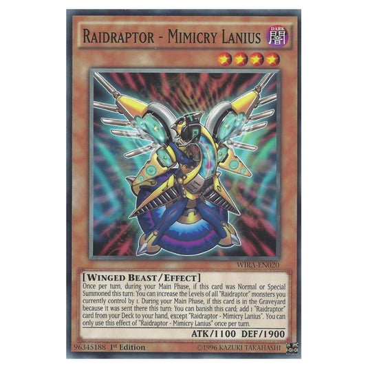 Yu-Gi-Oh! - Wing Raiders - Raidraptor - Mimicry Lanius (Common) WIRA-EN020