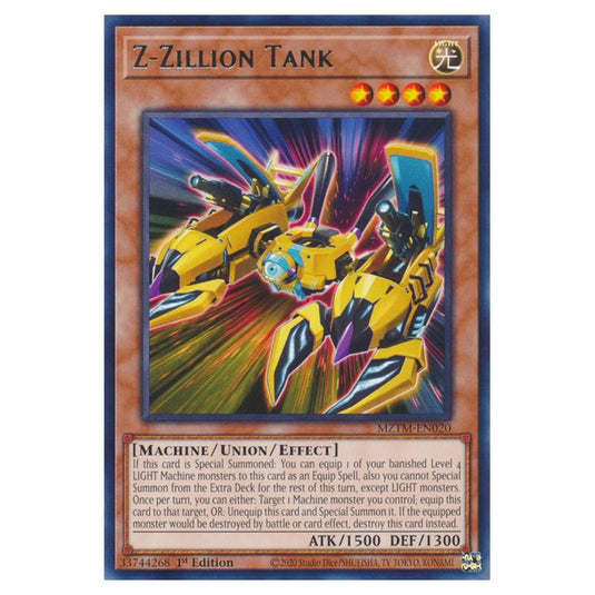 Yu-Gi-Oh! - Maze of the Master - Z-Zillion Tank (Rare) MZTM-EN020