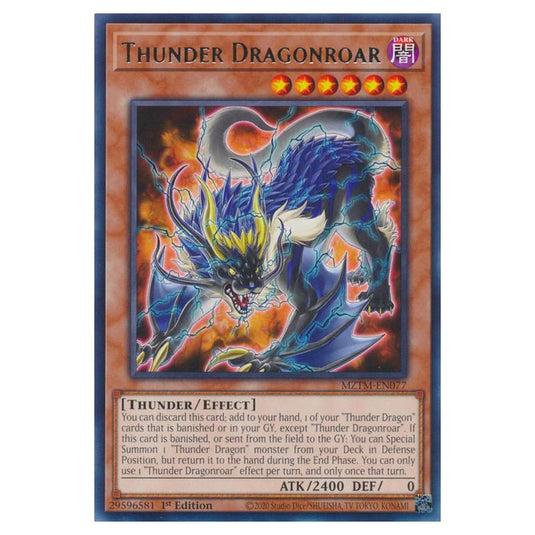 Yu-Gi-Oh! - Maze of the Master - Thunder Dragonroar (Rare) MZTM-EN077