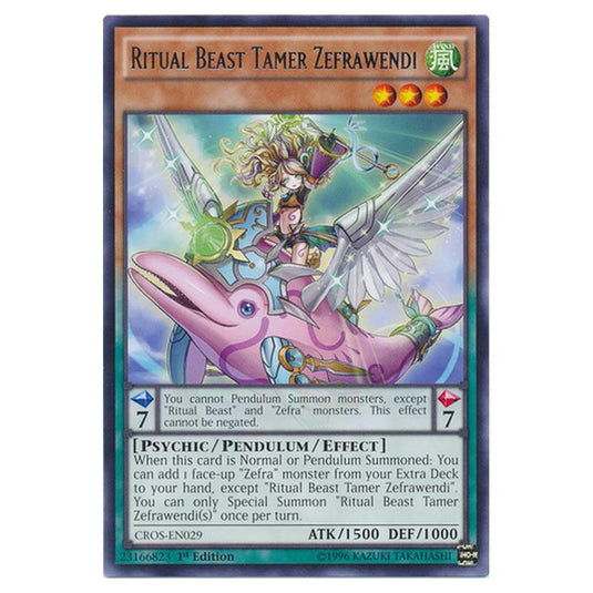 Yu-Gi-Oh! - Crossed Souls - Ritual Beast Tamer Zefrawendi (Rare) CROS-EN029