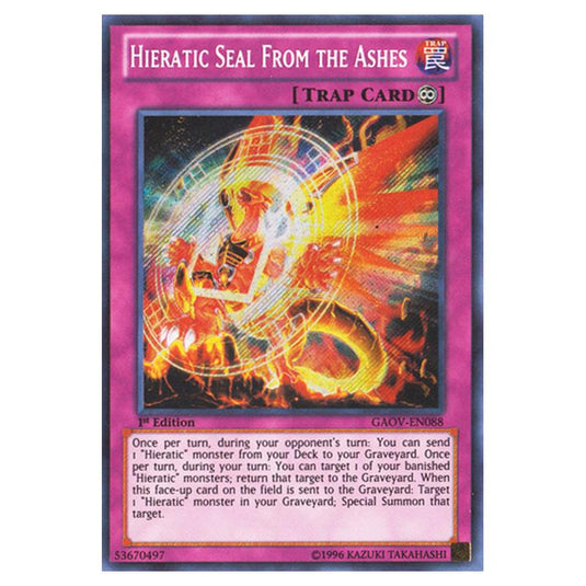 Yu-Gi-Oh! - Galactic Overlord - Hieratic Seal From the Ashes (Secret Rare) GAOV-EN088