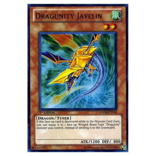 Yu-Gi-Oh! - Hidden Arsenal 4 - Trishula's Triumph - Dragunity Javelin (Super Rare) HA04-EN014