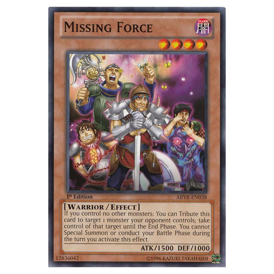 Yu-Gi-Oh! - Abyss Rising - Missing Force (Short Print) ABYR-EN038