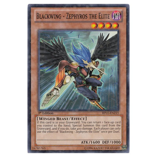 Yu-Gi-Oh! - Battle Pack - Epic Dawn - Blackwing - Zephyros the Elite (Starfoil Rare) BP01-EN215
