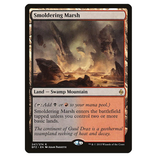 Magic The Gathering - Battle For Zendikar - Smoldering Marsh - 247/274 (Foil)