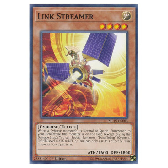 Yu-Gi-Oh! - 2019 Gold Sarcophagus Tin Mega Pack - Link Streamer (Common) MP19-EN003
