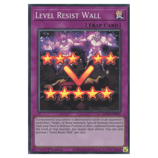 Yu-Gi-Oh! - Egyptian God Deck - Obelisk the Tormentor - Level Resist Wall (Super Rare) EGO1-EN005