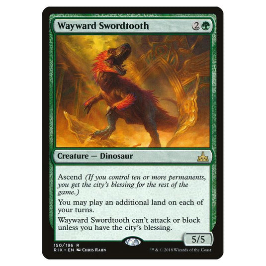 Magic The Gathering - Rivals Of Ixalan - Wayward Swordtooth - 150/196