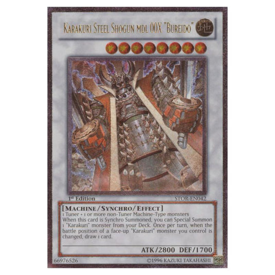 Yu-Gi-Oh! - Storm of Ragnarok - Karakuri Steel Shogun mdl 00X \"Bureido\" (Ultimate Rare) STOR-EN042