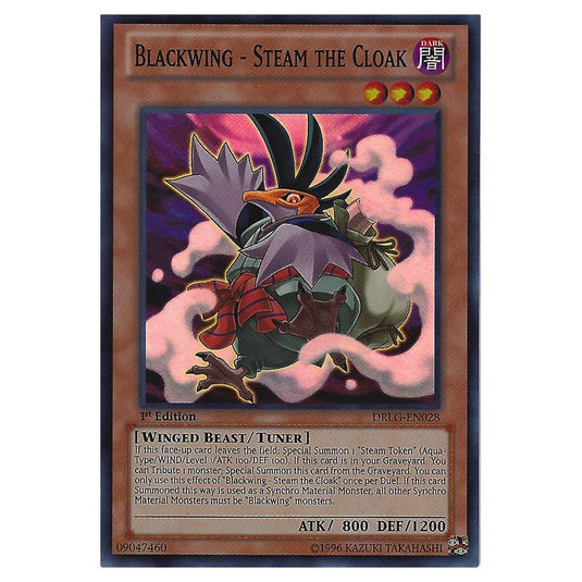 Yu-Gi-Oh! - Dragons of Legend - Blackwing - Steam the Cloak (Super Rare) DRLG-EN028