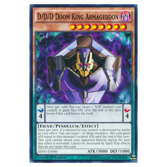 Yu-Gi-Oh! - Pendulum Domination Structure Deck - D/D/D Doom King Armageddon (Common) SDPD-EN006