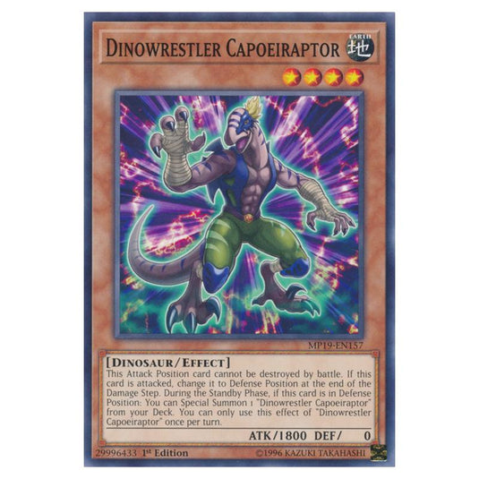 Yu-Gi-Oh! - 2019 Gold Sarcophagus Tin Mega Pack - Dinowrestler Capoeiraptor (Common) MP19-EN157