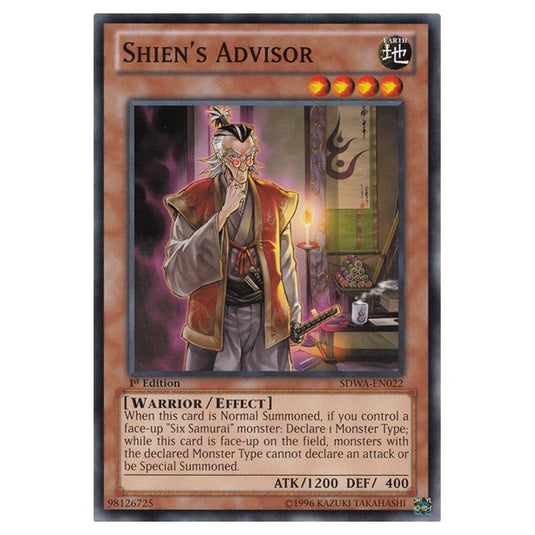 Yu-Gi-Oh! - Samurai Warlords Structure Deck - Shien's Advisor (Common) SDWA-EN022