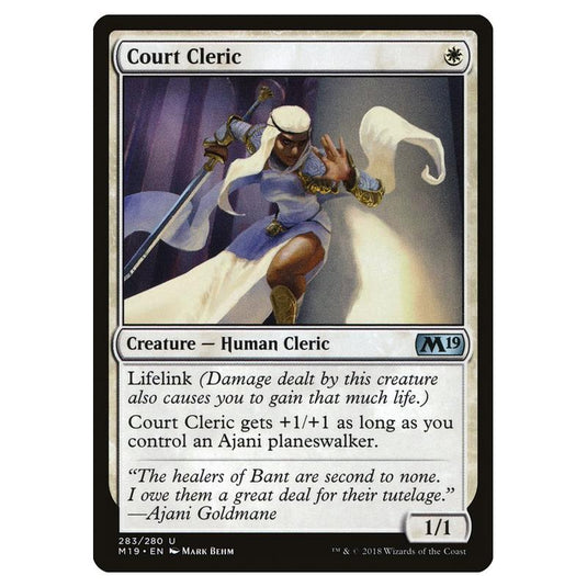 Magic the Gathering - Core Set 2019 - Court Cleric - 283/280