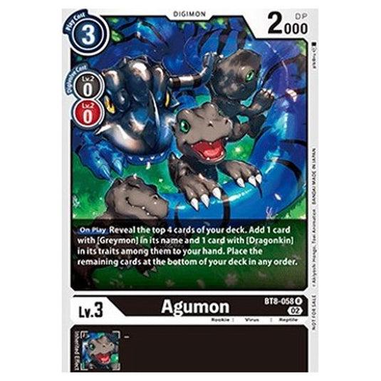 Digimon Card Game - Xros Encounter Pre-Release Promotion (BT10) - Agumon (Promo) - BT8-058