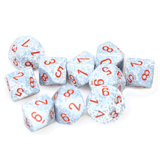Chessex - Speckled Polyhedral D10 10-Dice Blocks - Air