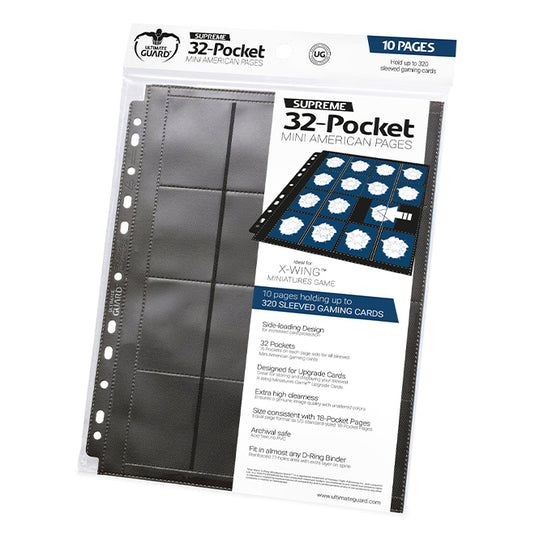 Ultimate Guard - 32-Pocket Pages - Mini American - Black (10)