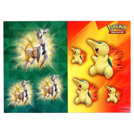 Pokemon - Sword & Shield Collector's Chest - Spring 2022 - Sticker Sheet - Arceus & Cyndaquil