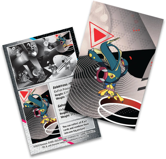 Pokemon - Scarlet & Violet - Black Bolt & White Flare - Unova Mini Tin - Eelektross & Galvantula - Art Card
