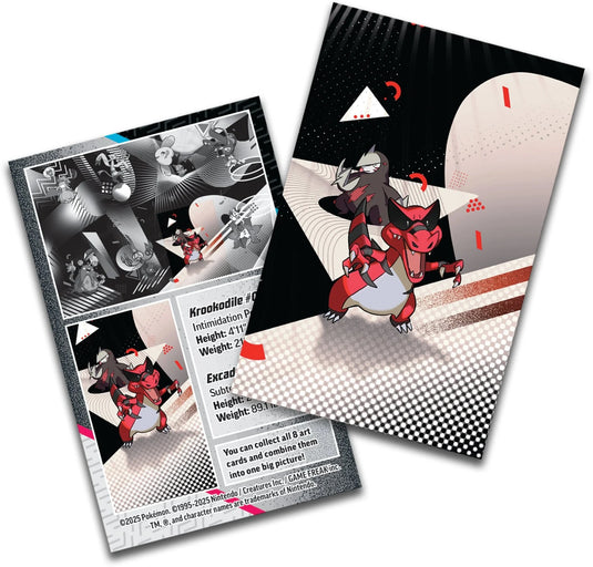 Pokemon - Scarlet & Violet - Black Bolt & White Flare - Unova Mini Tin - Krookodile & Excadrill - Art Card