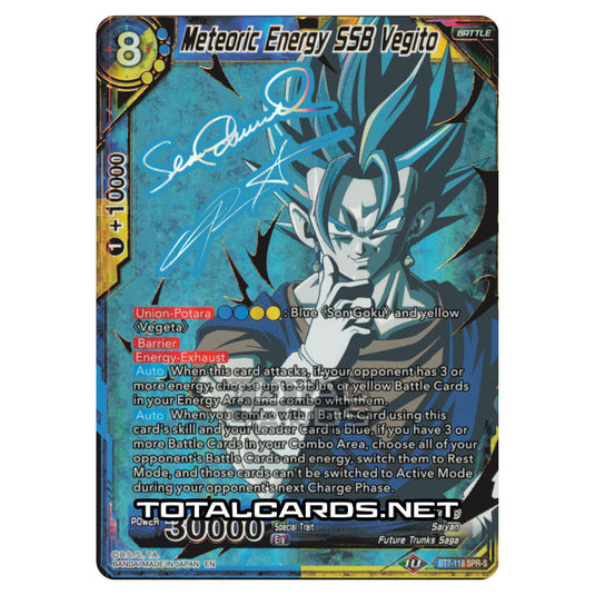 Dragon Ball Super - BT7 - Assault of the Saiyans - Meteoric Energy SSB Vegito - BT7-118 SPR-S (Signed)