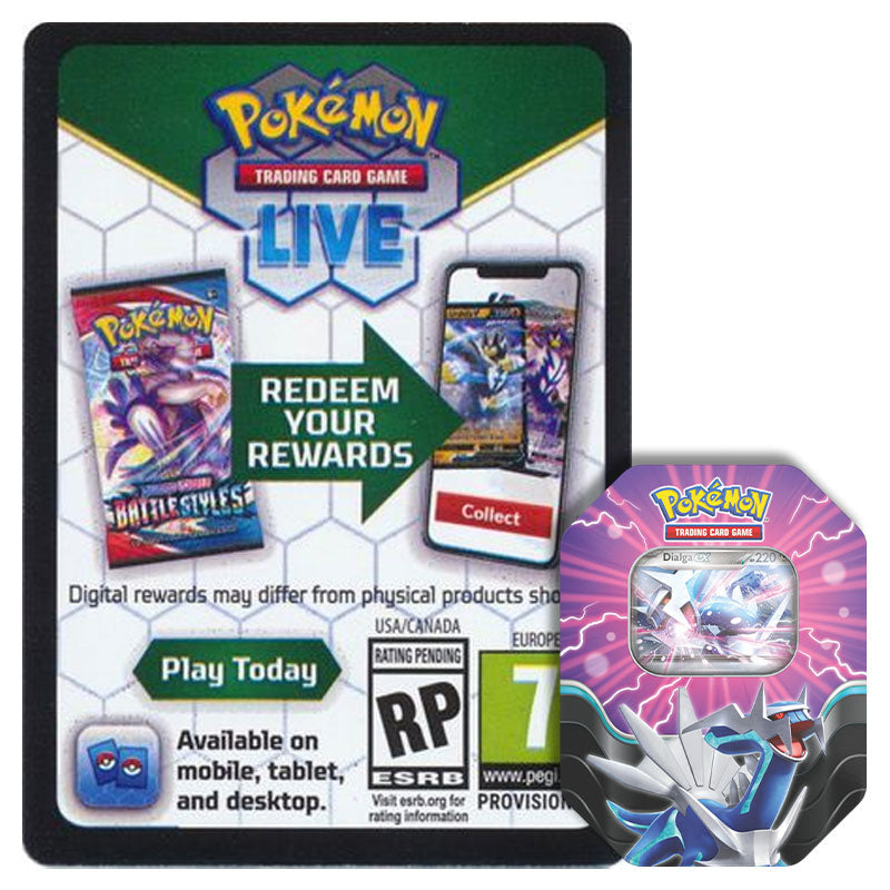 Pokemon - Azure Legends Tin - Dialga - Online Code Card Pokemon - Azure Legends Tin - Dialga - Online Code Card