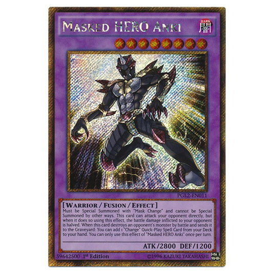 Yu-Gi-Oh! - Premium Gold - Return of the Bling - Masked HERO Anki (Gold Secret Rare) PGL2-EN011