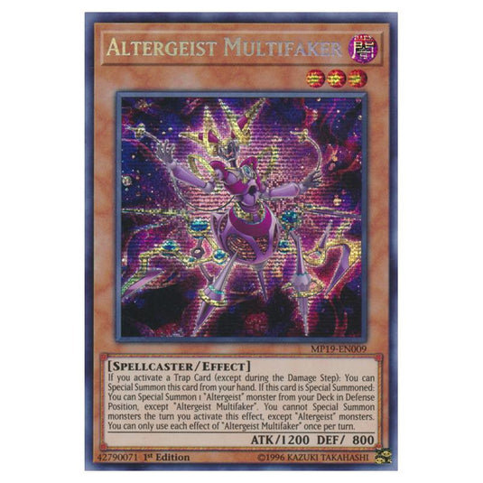 Yu-Gi-Oh! - 2019 Gold Sarcophagus Tin Mega Pack - Altergeist Multifaker (Prismatic Secret Rare) MP19-EN009