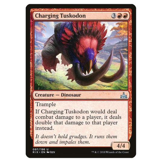 Magic The Gathering - Rivals Of Ixalan - Charging Tuskodon - 97/196 (Foil)