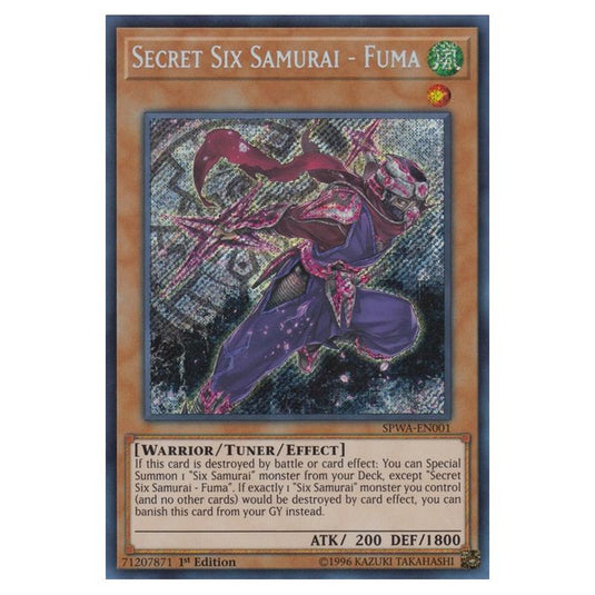 Yu-Gi-Oh! - Spirit Warriors - Secret Six Samurai - Fuma (Secret Rare) SPWA-EN001