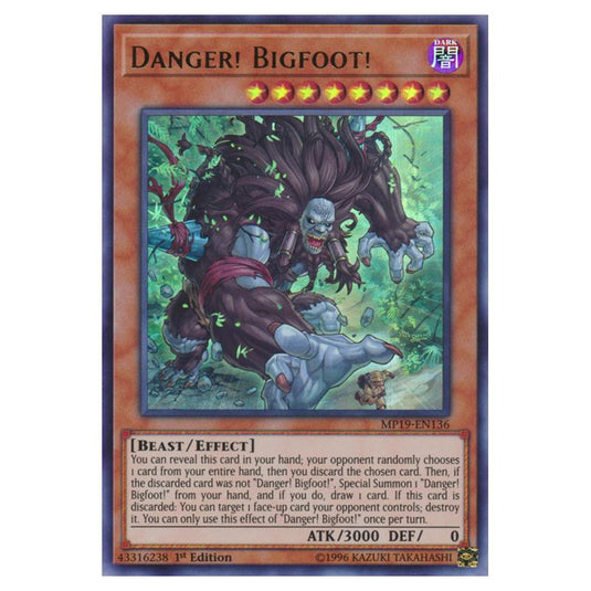 Yu-Gi-Oh! - 2019 Gold Sarcophagus Tin Mega Pack - Danger! Bigfoot! (Ultra Rare) MP19-EN136